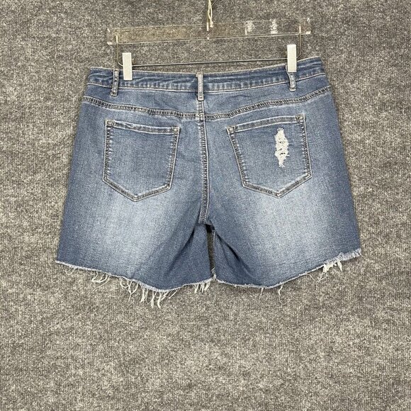 Altar’d State Shorts Womens 28 Blue Jeans Denim Cut Off Distressed Medium Wash - Picture 3 of 13